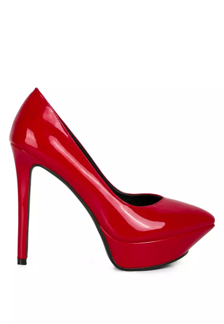 Rag & CO. Red Patent Stiletto Sandals