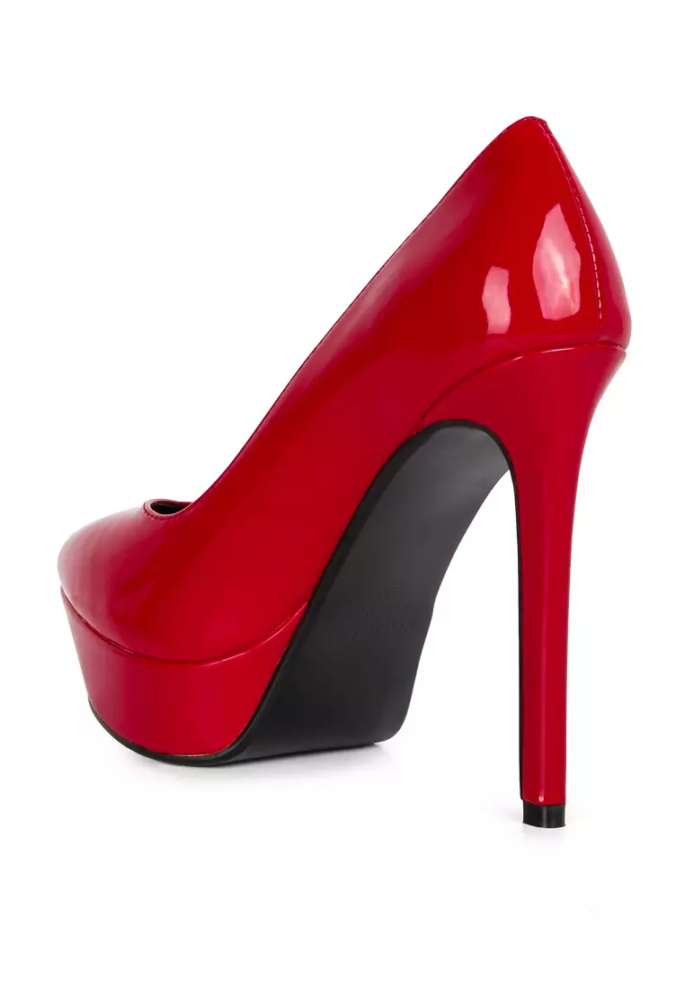 Rag & CO. Red Patent Stiletto Sandals