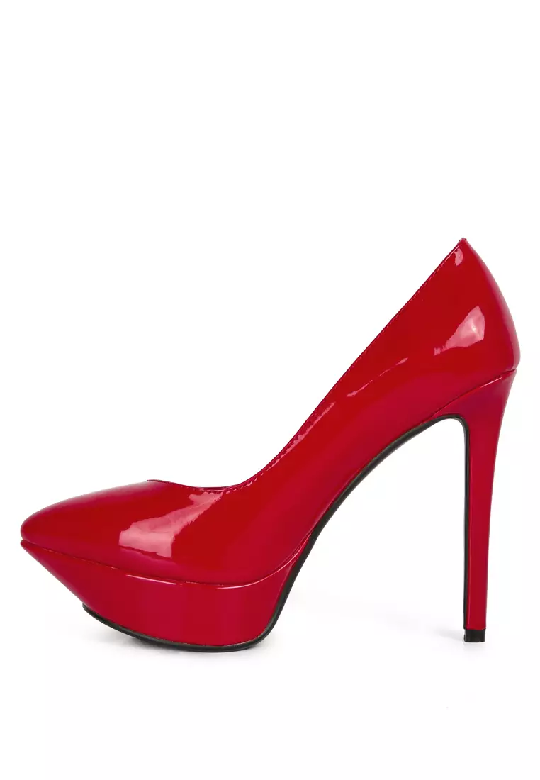 Rag & CO. Red Patent Stiletto Sandals