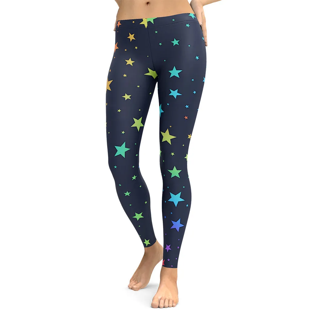 Rainbow Stars Leggings