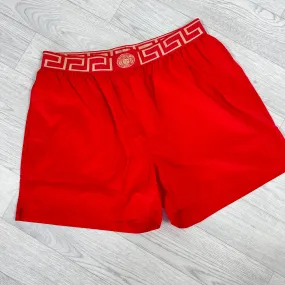 Red Greca Swimshorts