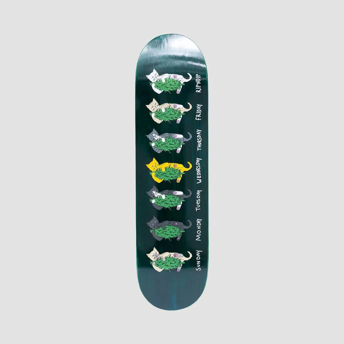 RIPNDIP Days Of The Week Skateboard Deck Teal - 8.25"