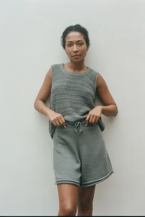 Rolled Hem Short - Stone