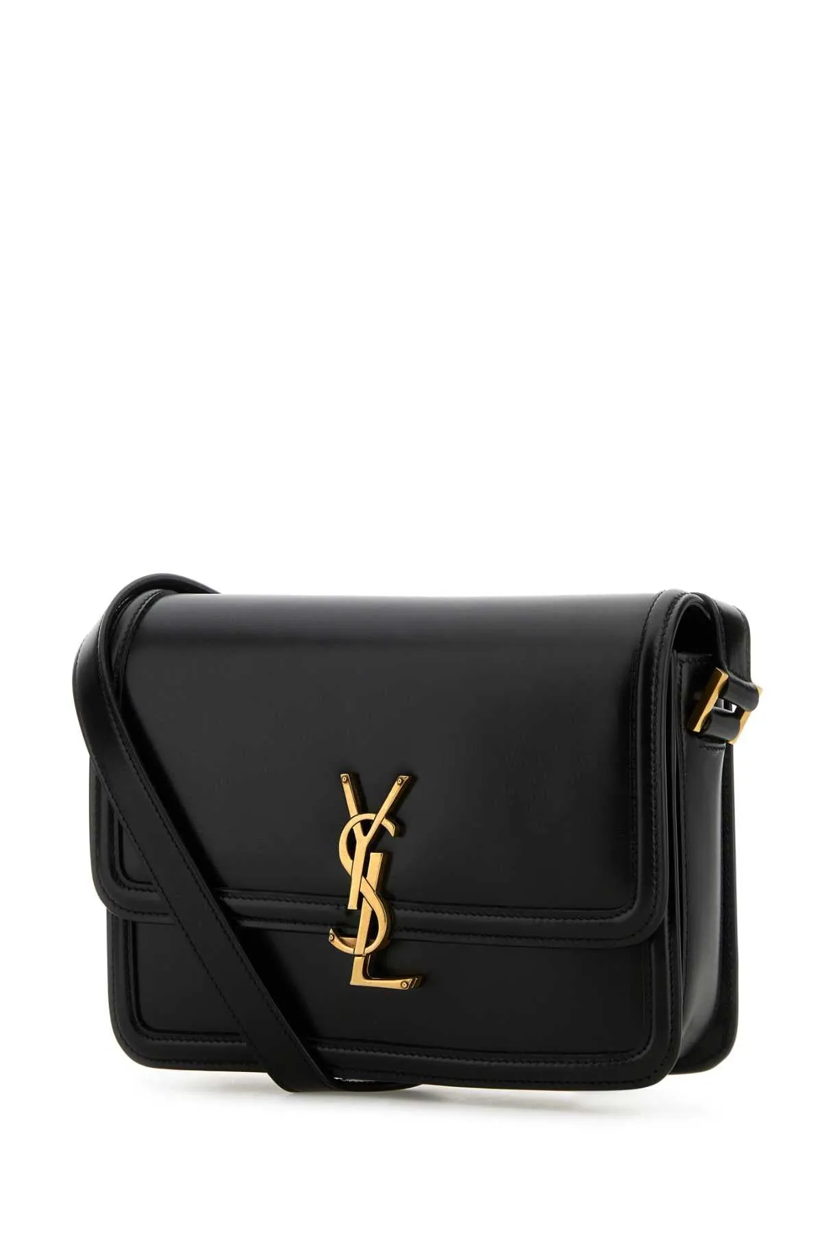 Saint Laurent Black Leather Medium Solferino Crossbody Bag