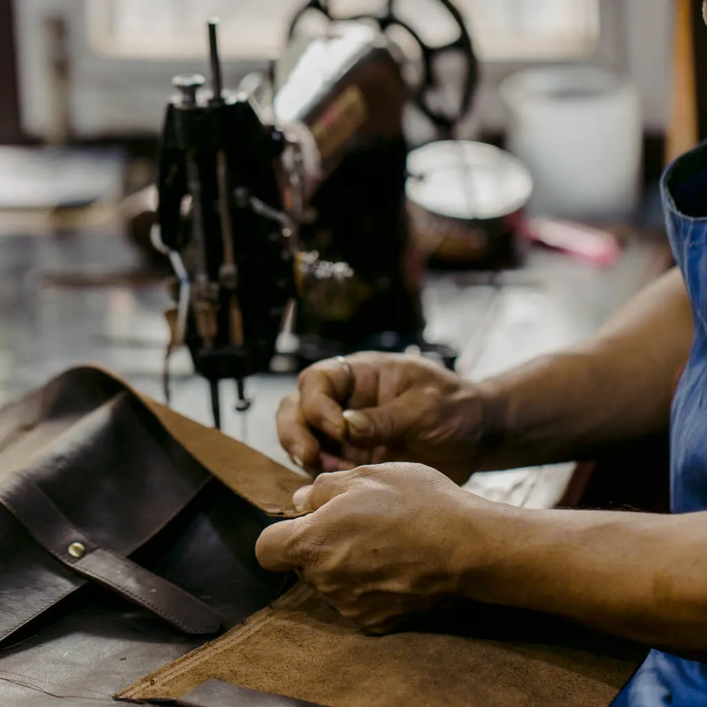 SALE - Felt + Leather Market Tote - Black