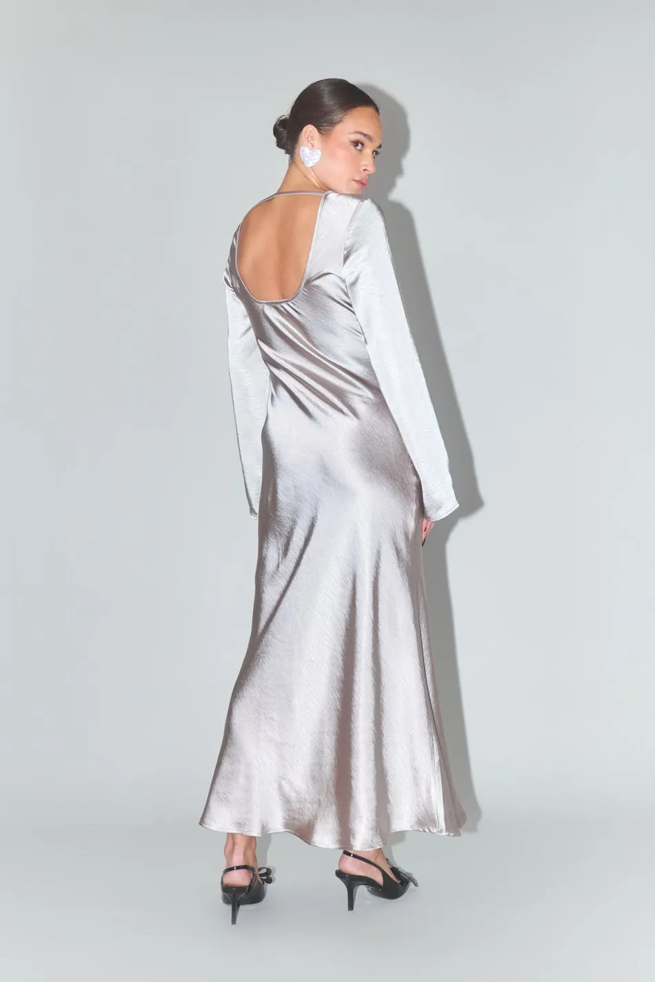 Satin maxi dress