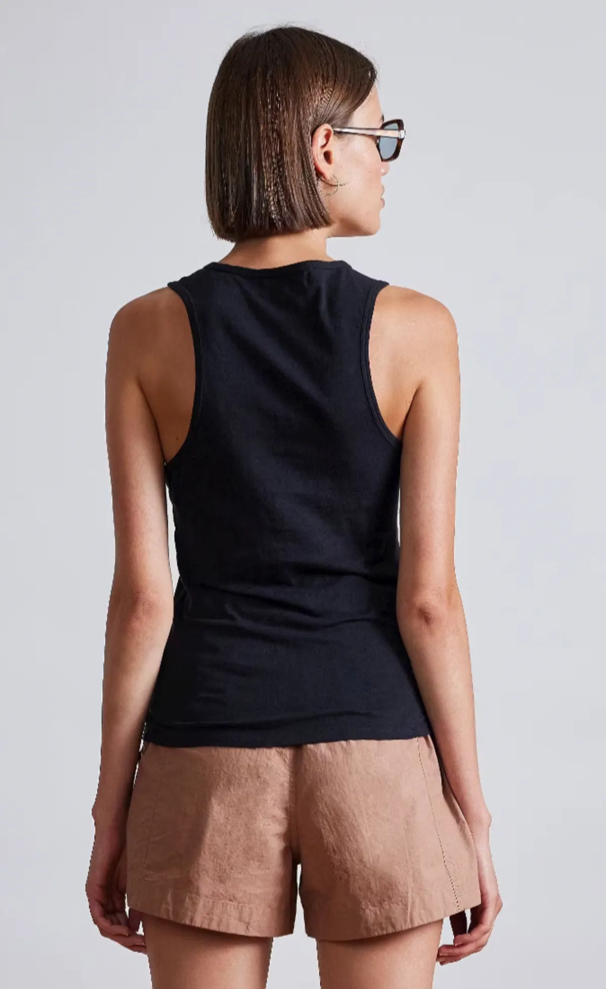 Savina Razor Tank - Black/Cream