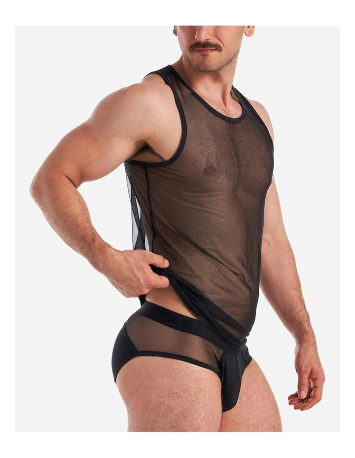 Score Sheer Tank in Black
