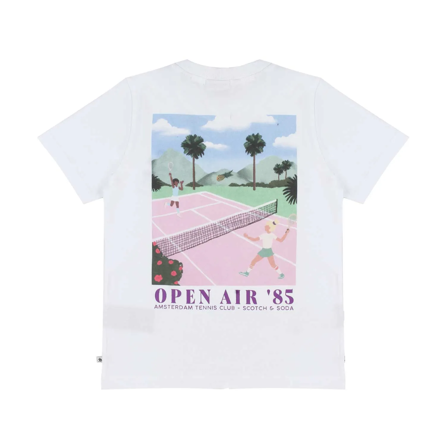 Scotch & Soda White Tennis Club T-Shirt