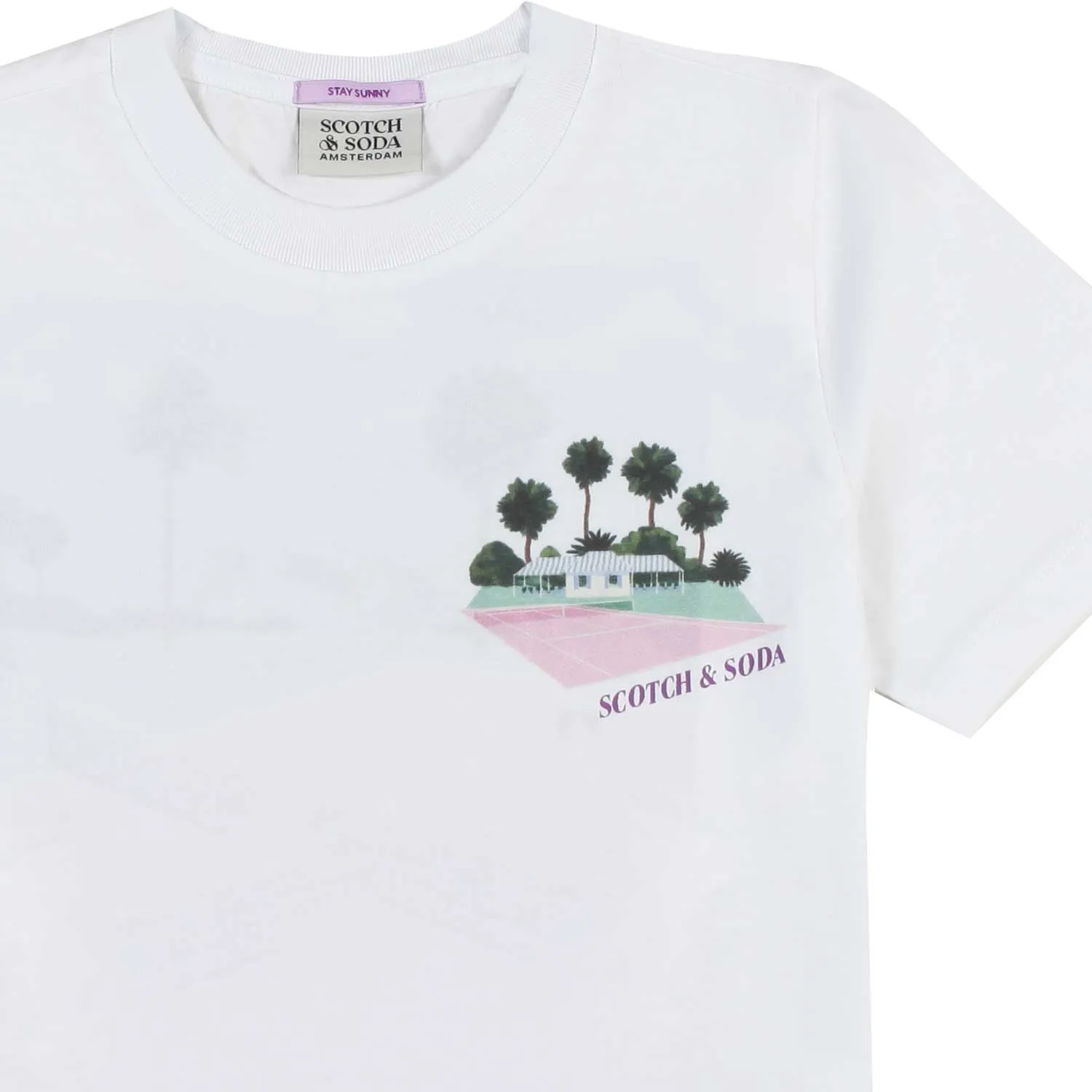 Scotch & Soda White Tennis Club T-Shirt