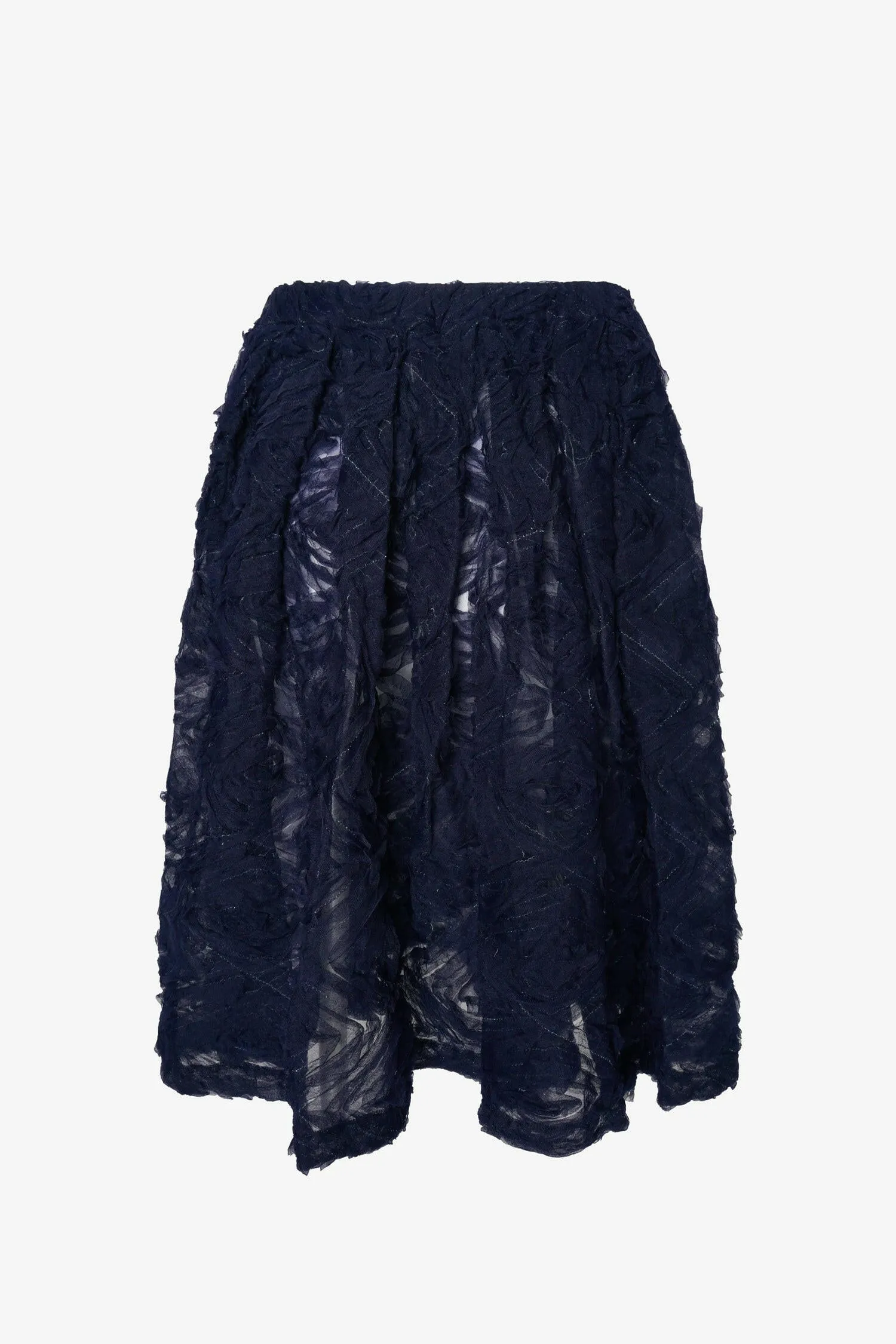 Semi-Sheer Textured Skirt