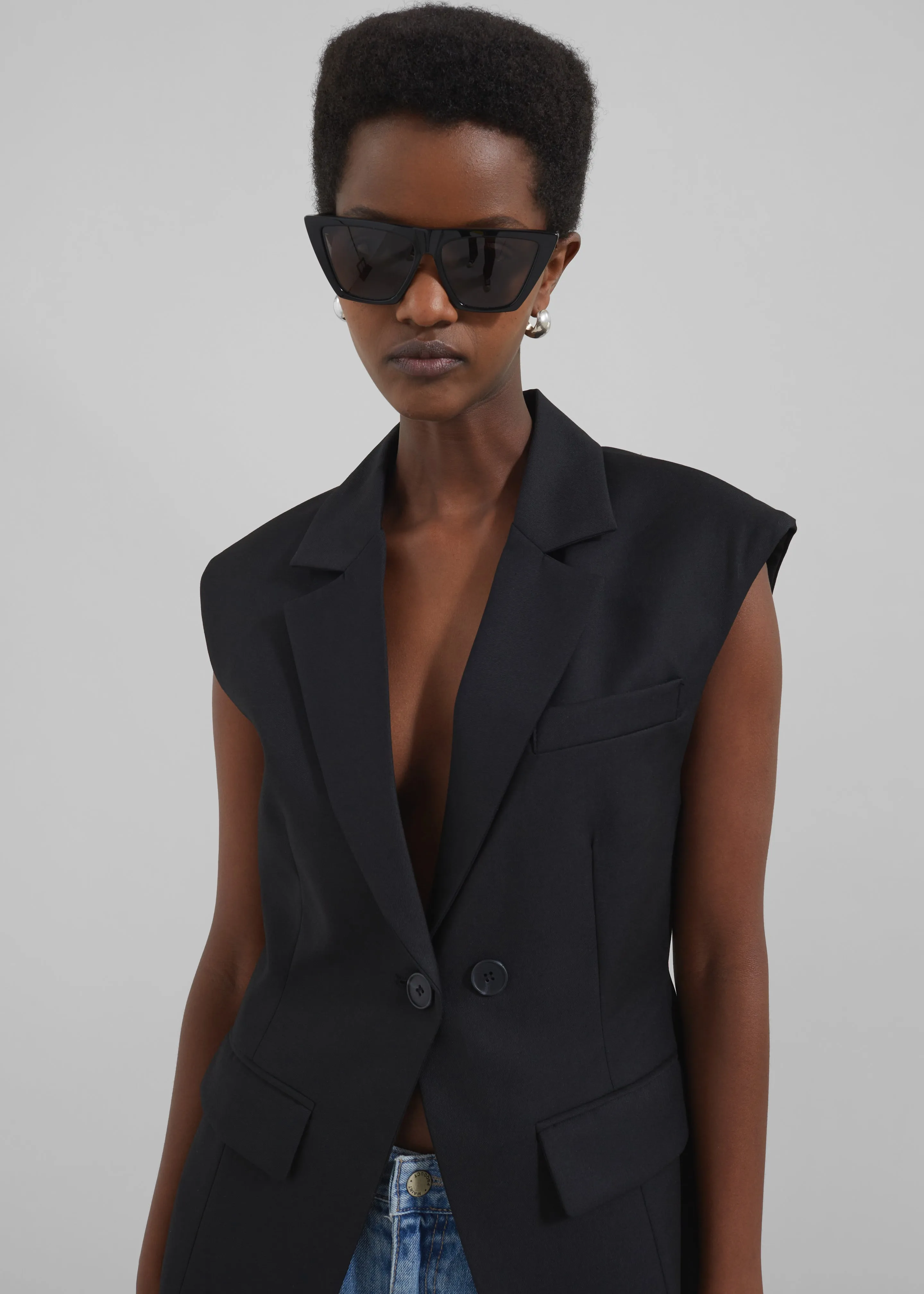Shari Layered Vest - Black