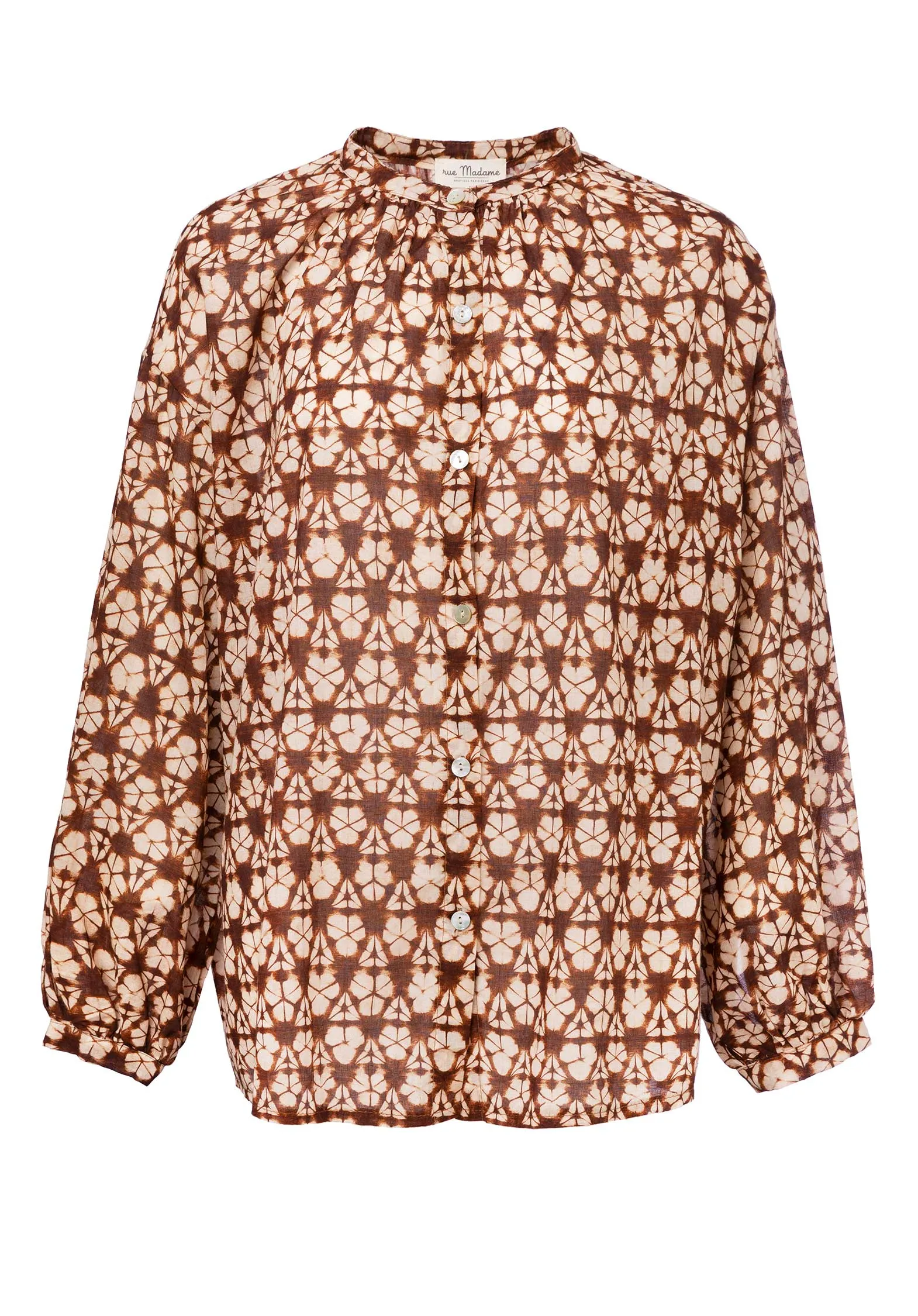 Shirt 18718 Brown-Flower