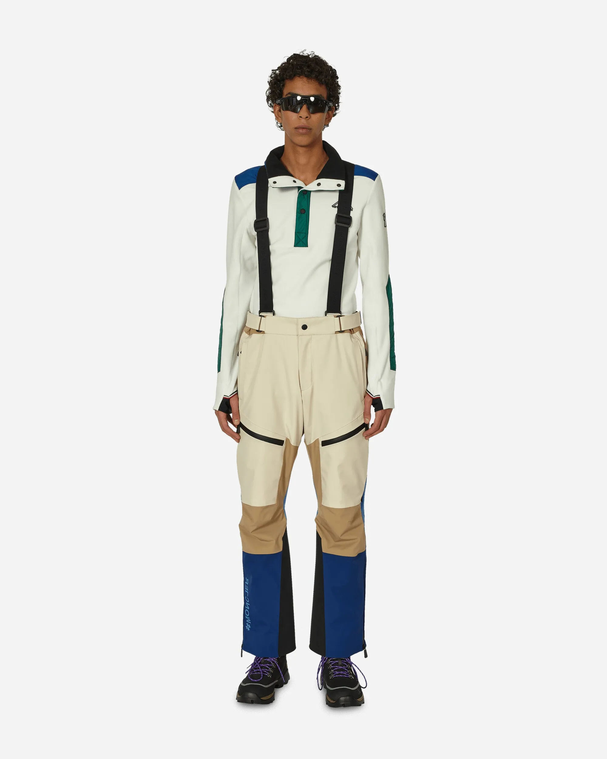 Ski Bib Beige / Blue