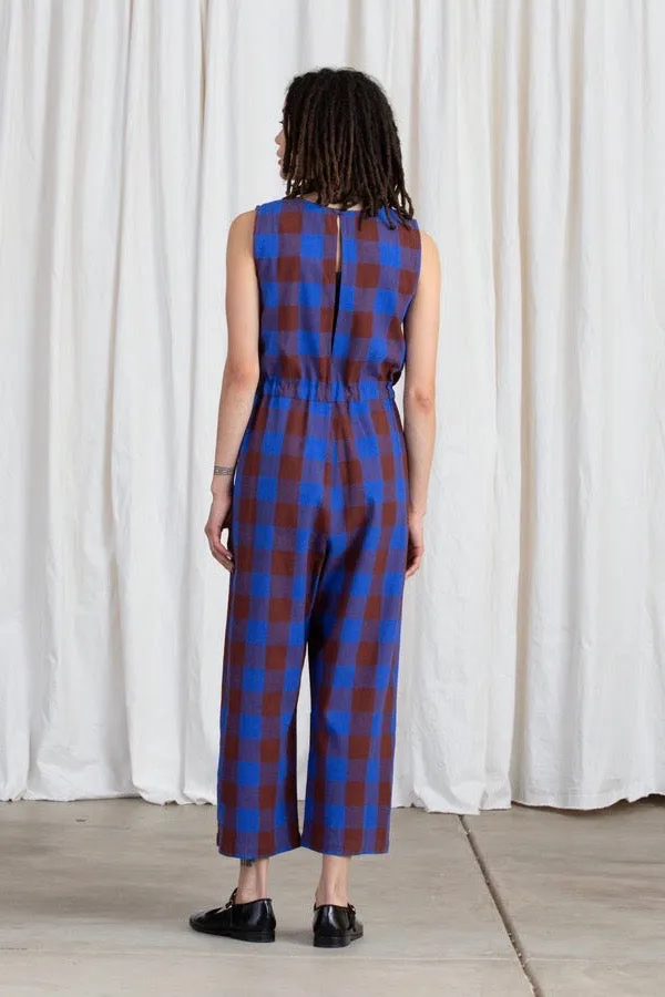 Slit Back Jumper - Rust/Cobalt