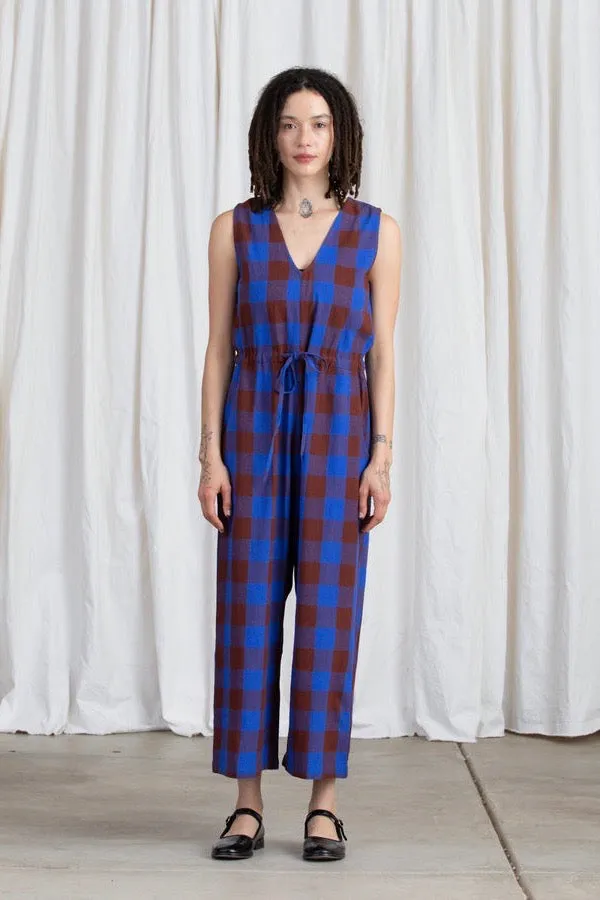 Slit Back Jumper - Rust/Cobalt
