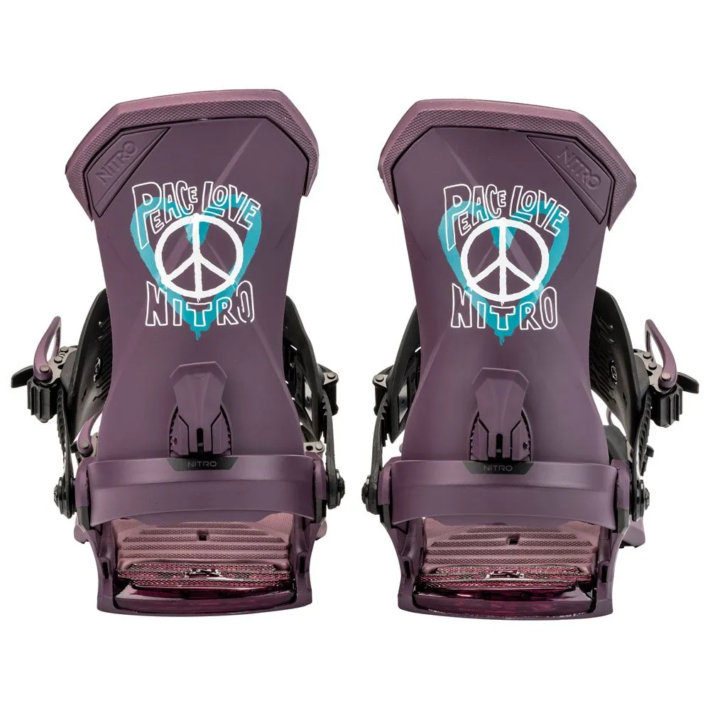 Snowboard binding Nitro ---Team Peace Love