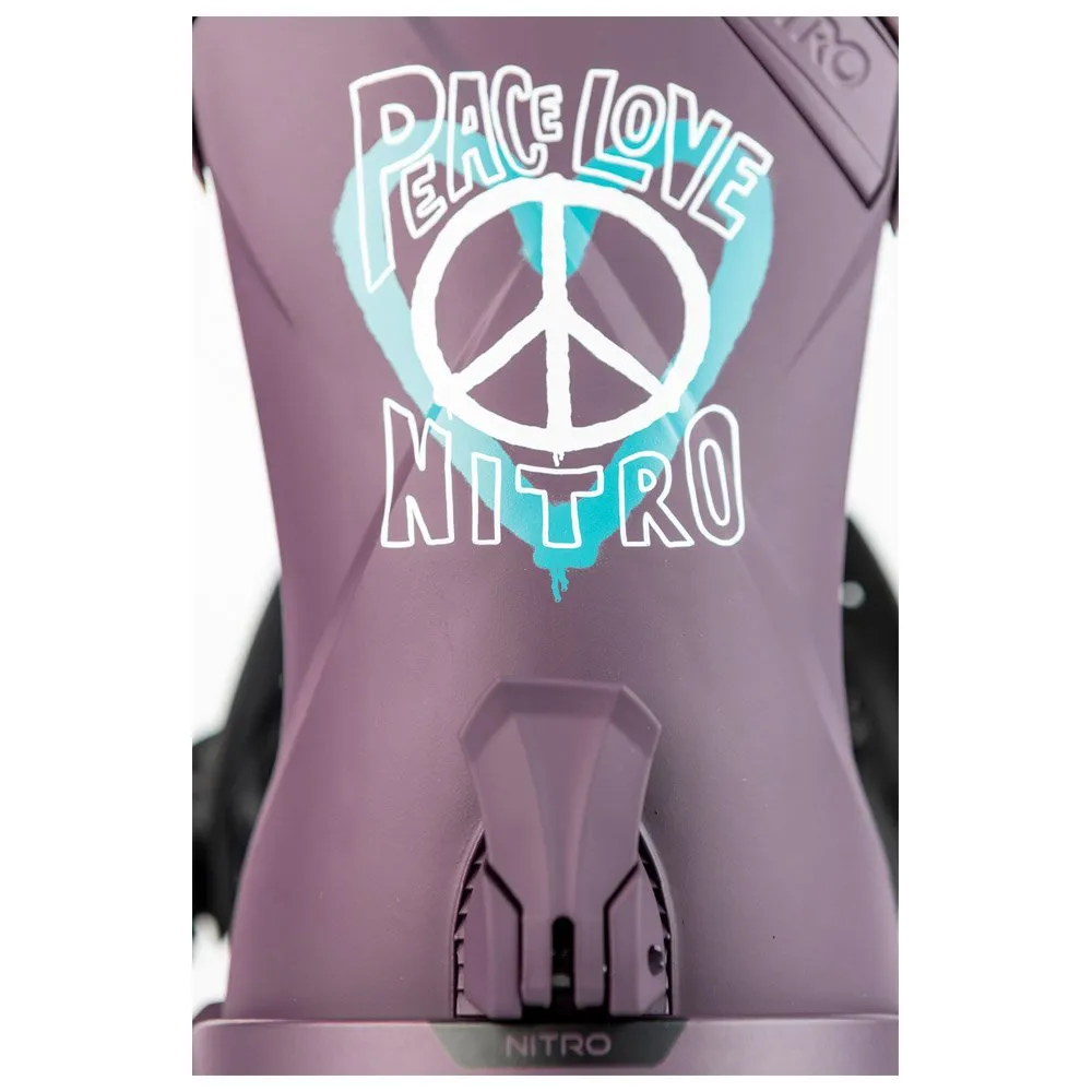 Snowboard binding Nitro ---Team Peace Love