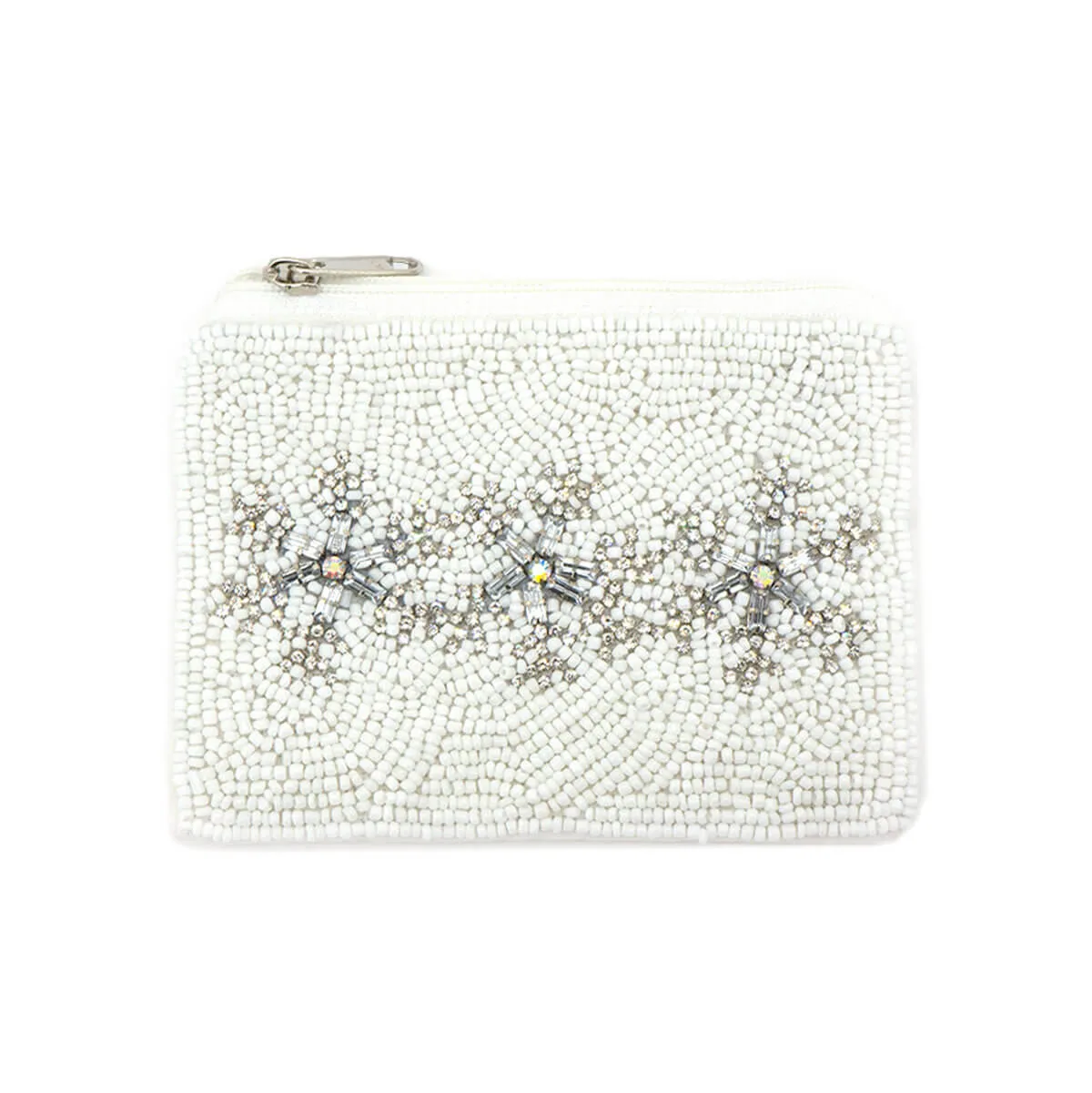 ----------Snowflake Beaded Coin Bag---------