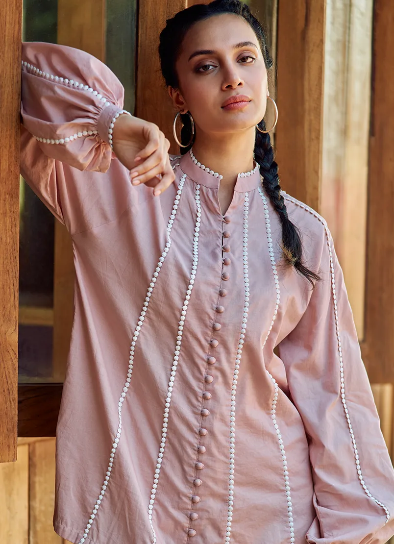 Soft Pink Lace Top