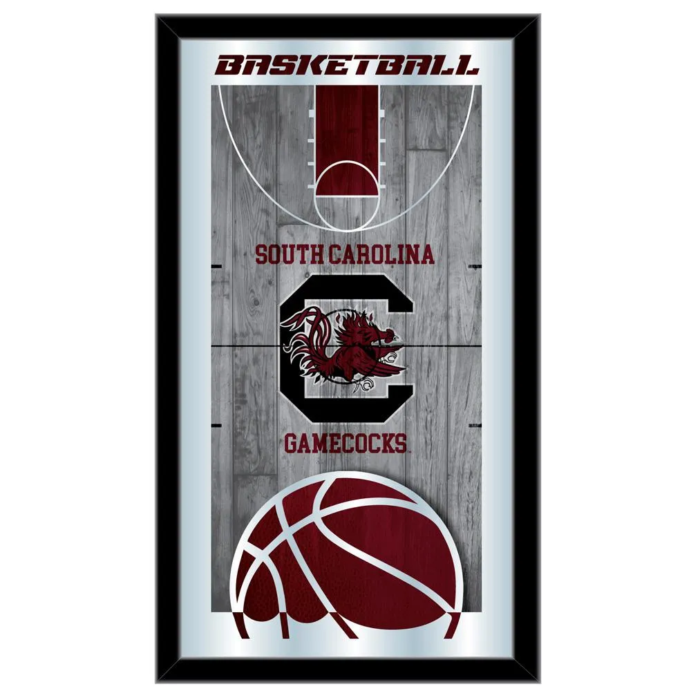 South Carolina Gamecocks HBS Basketball Framed Hang Glass Wall Mirror (26x15)