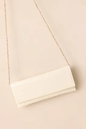 Spirit of Euphoria Ivory Faux Croc Clutch