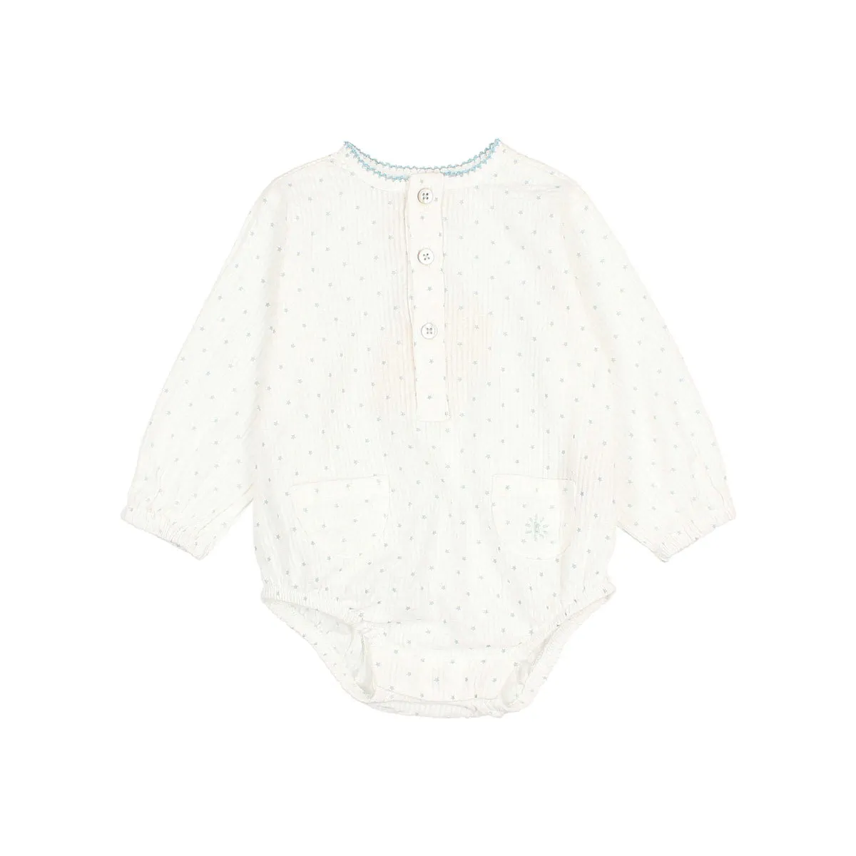stars romper - almond