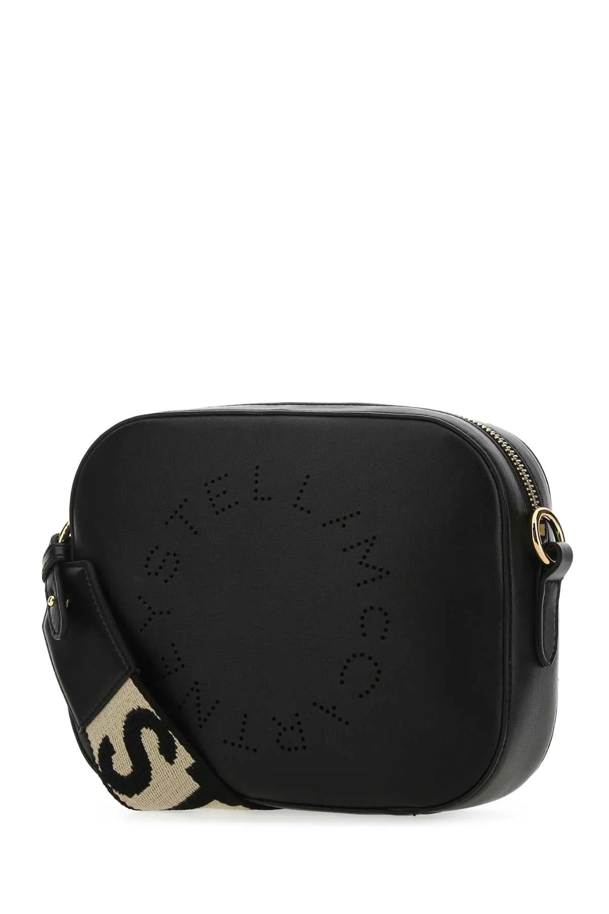 Stella Mc Cartney Black Alter Mat Mini Stella Logo Crossbody Bag