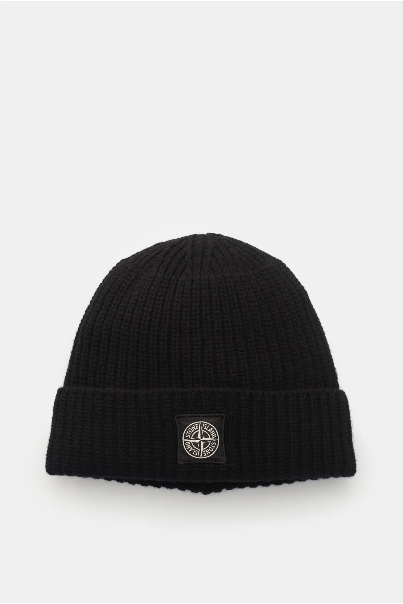 STONE ISLAND wool beanie black
