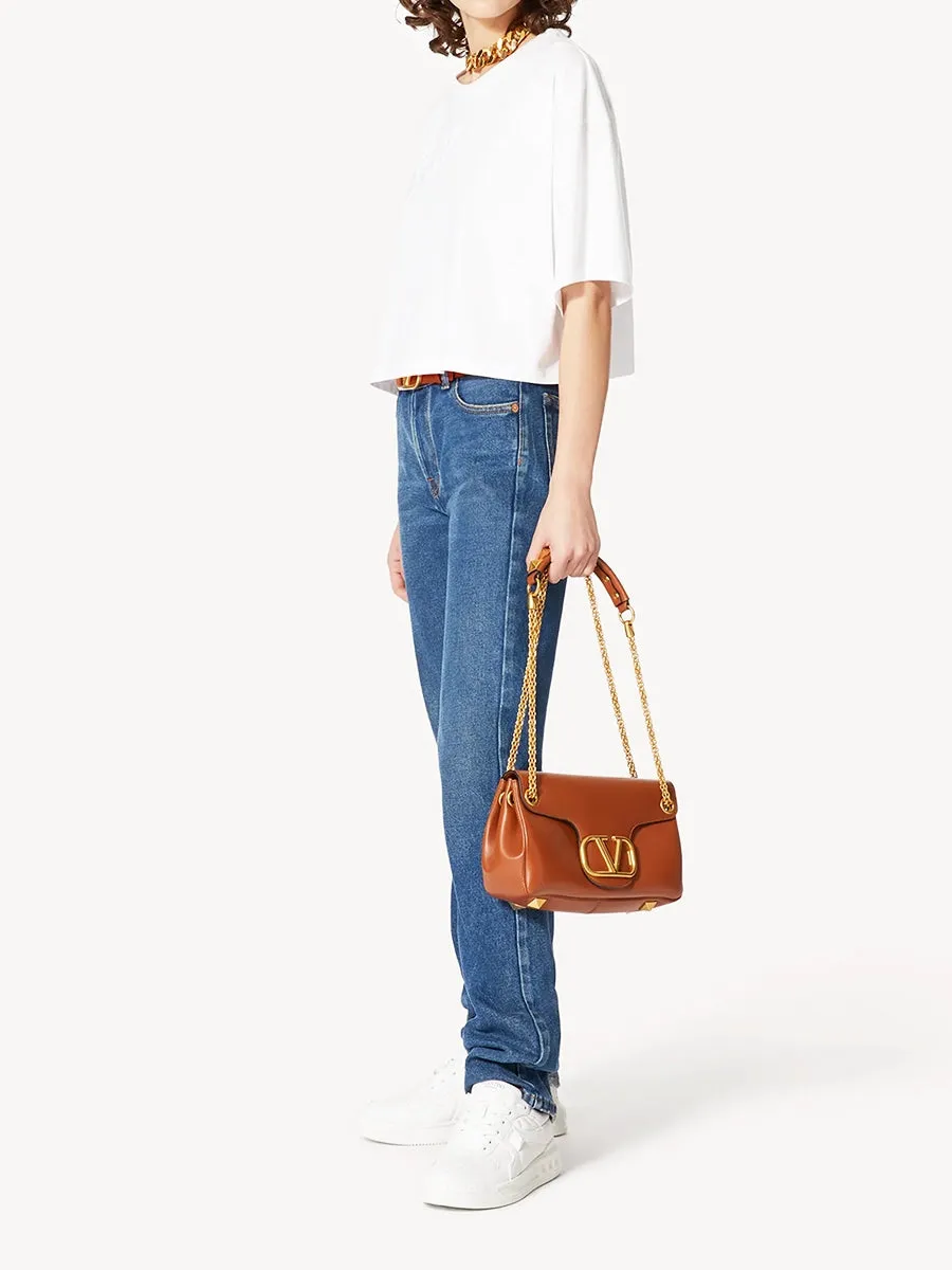 Stud Sign Nappa Shoulder Bag