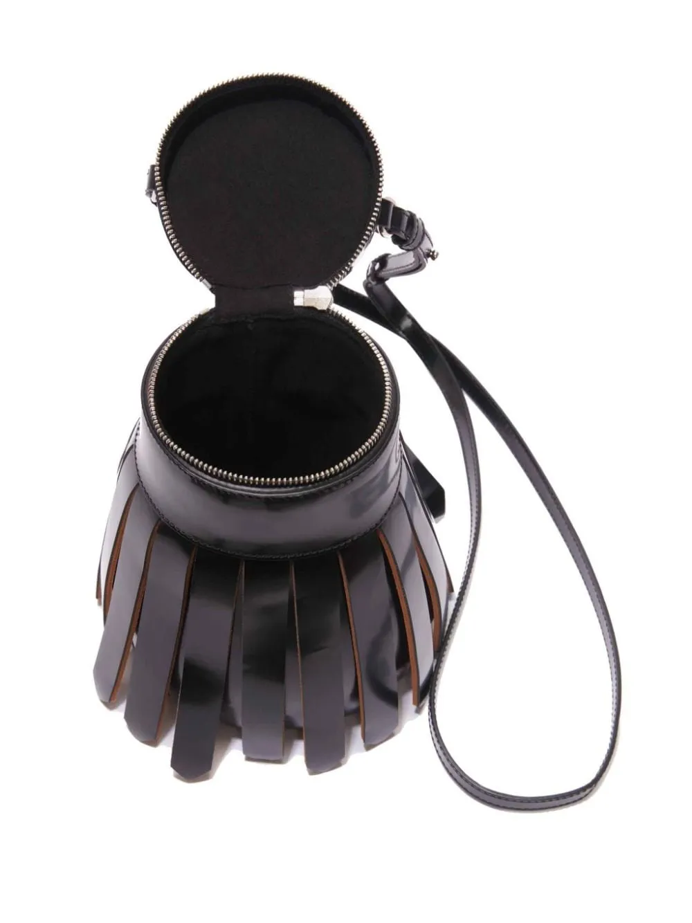 tassel-design leather bag