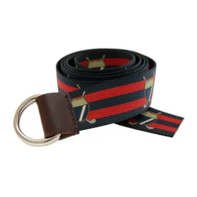 TB Phelps Largo D-Ring Web Belt Golf Crest