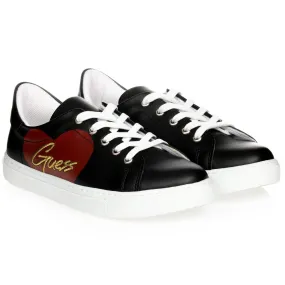 Teen Black Logo Trainers