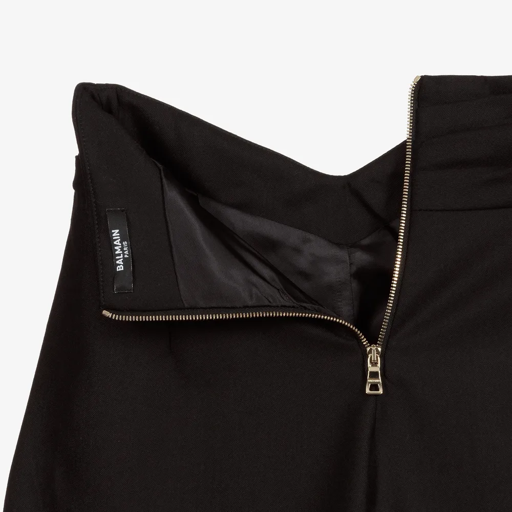Teen Black Pleated Shorts