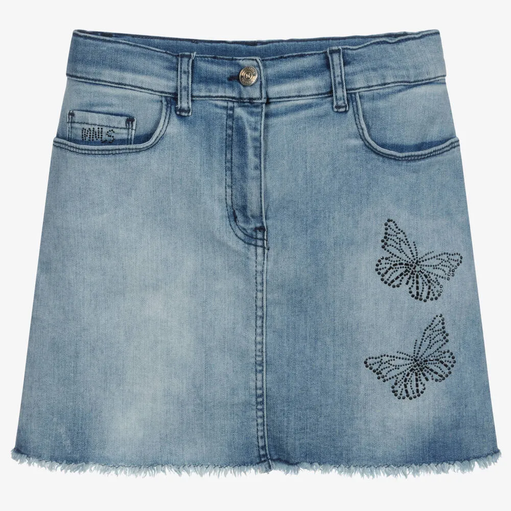 Teen Denim Butterfly Skirt