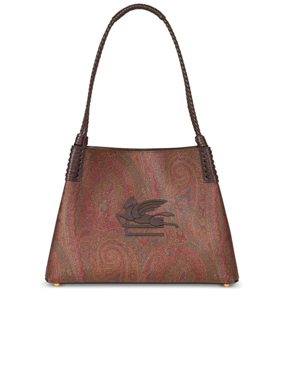 Textured Top Handle Shoulder Bag