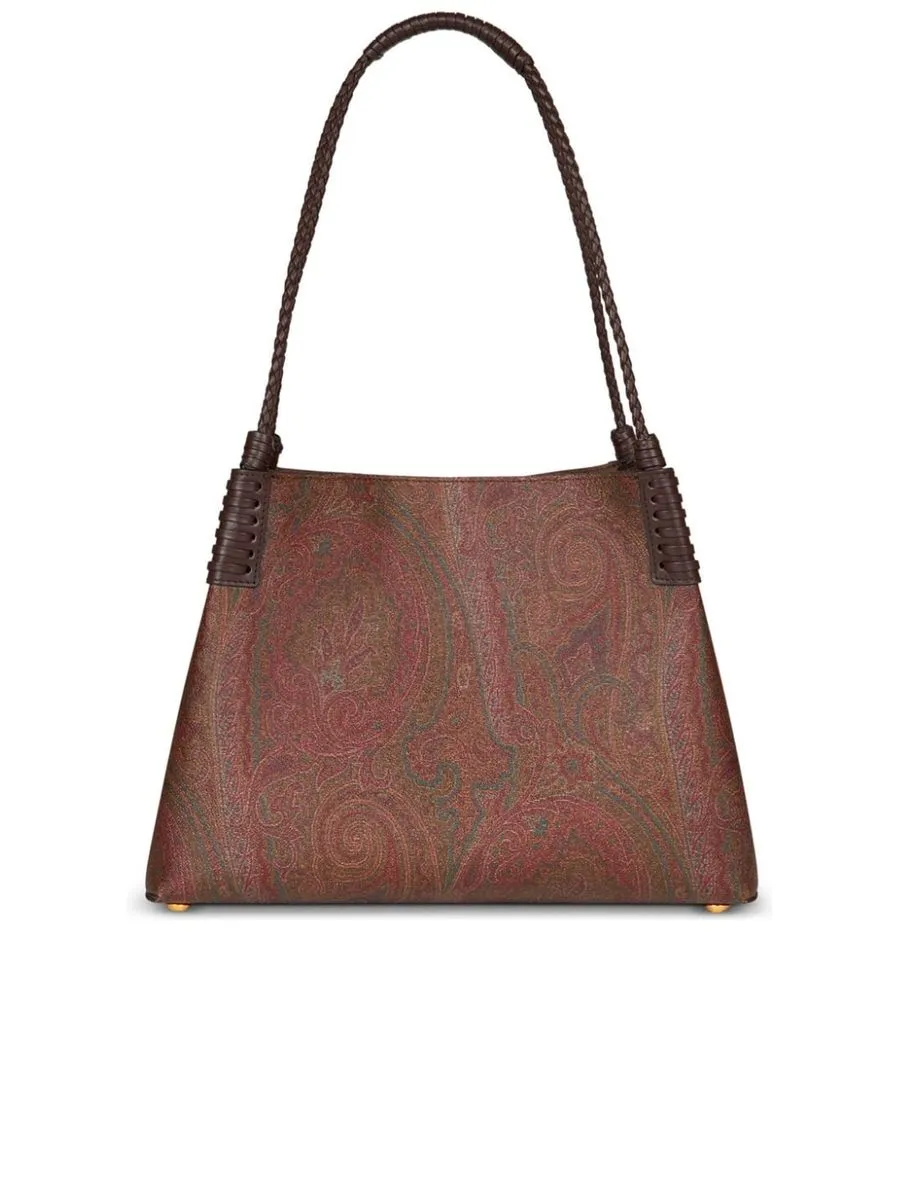 Textured Top Handle Shoulder Bag