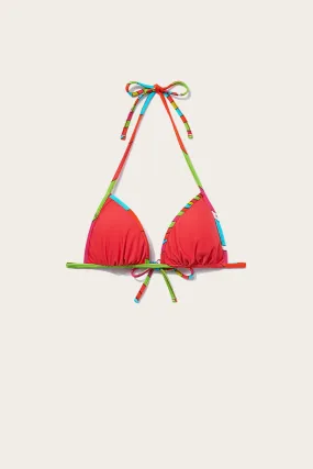 Top bikini con finiture Iride