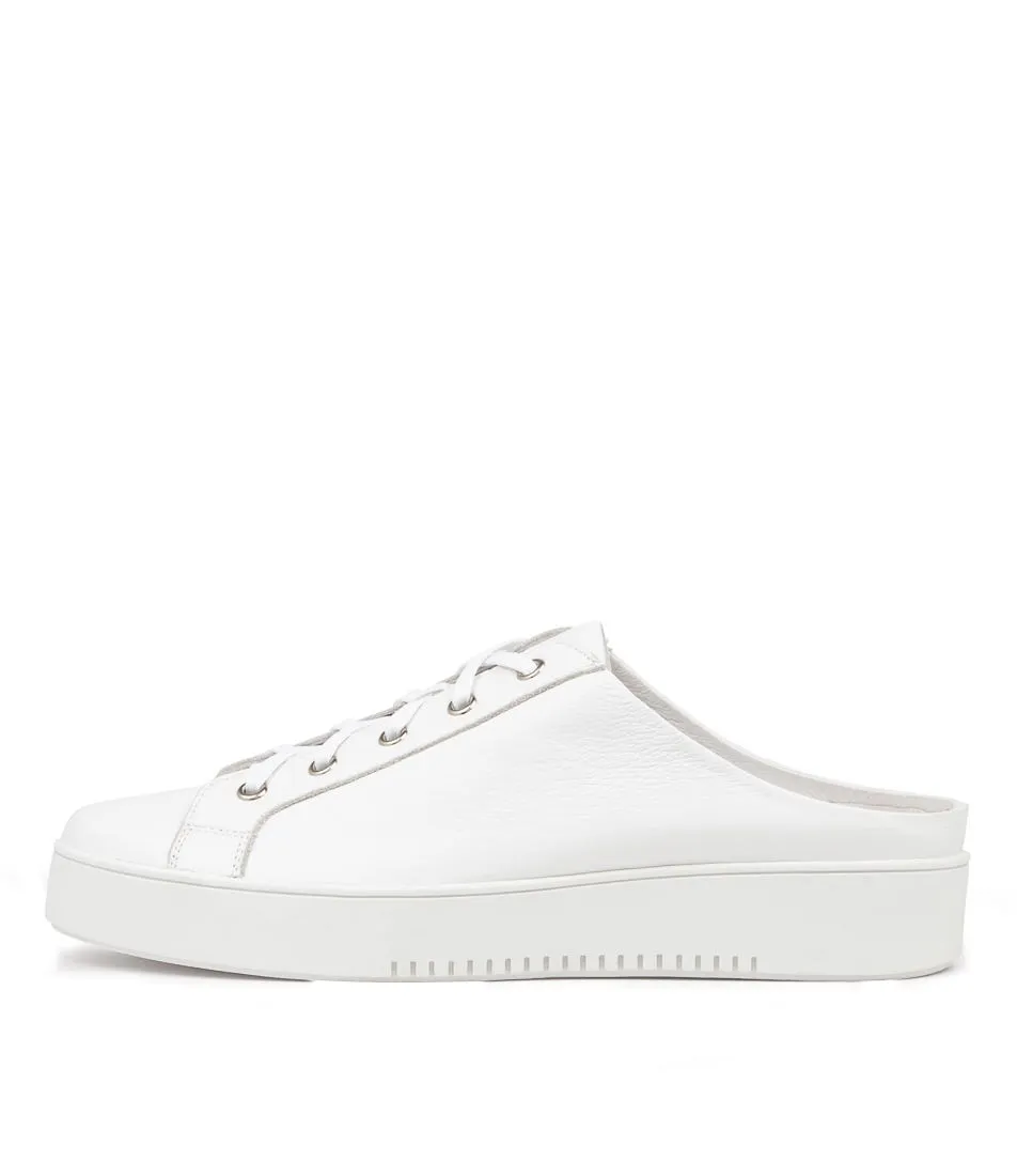 TOP END Larley Lrg White Leather Sneakers Ws