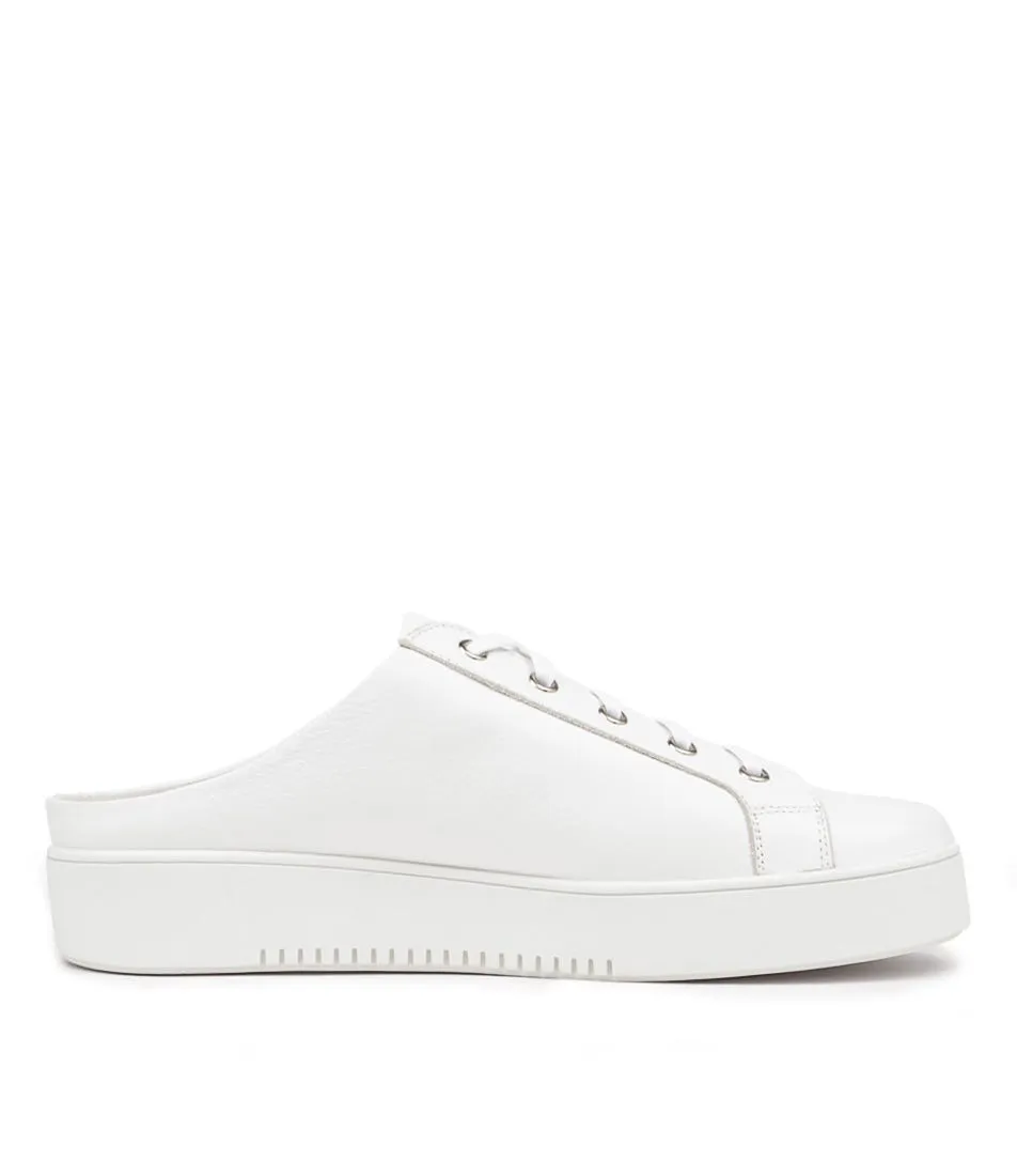 TOP END Larley Lrg White Leather Sneakers Ws