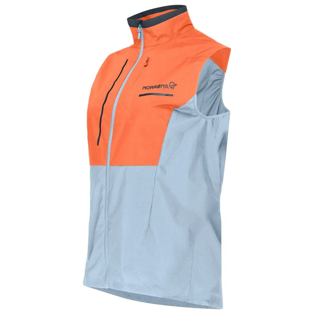 Trail jacket Norrona ---senja aero90 Vest W's Flamingo - Blue Fog