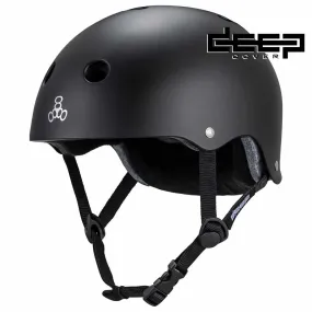 Triple Eight Deep Cover Skateboard Helmet Helmet Black