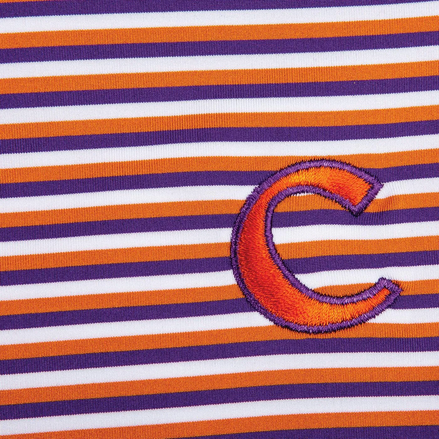 Triple Stripe Clemson C Polo
