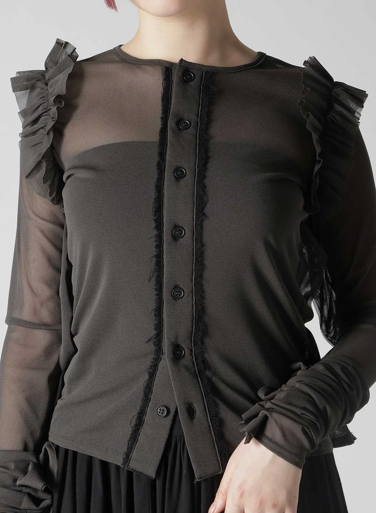 TULLE FRILL CARDIGAN