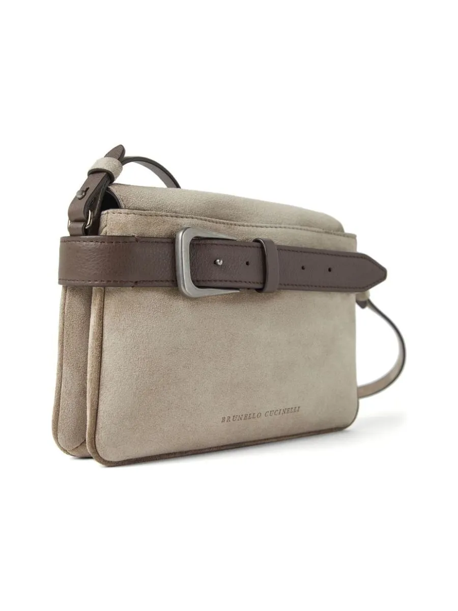 Twotone Leather Shoulder Bag