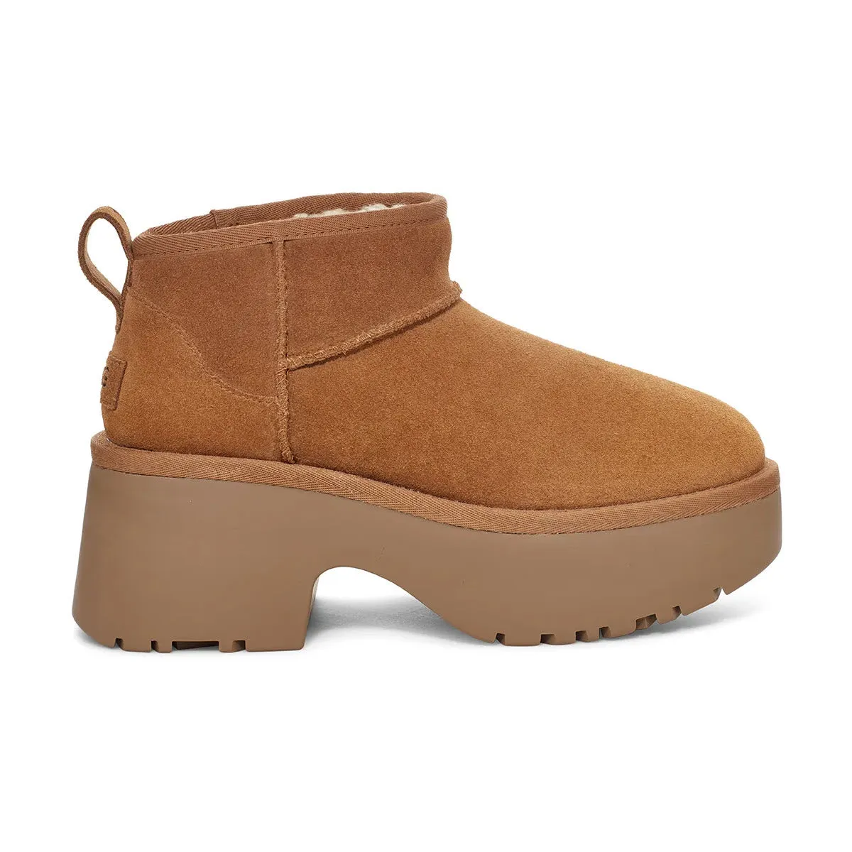 UGG CLASSIC ULTRA MINI NEW HEIGHTS CHESTNUT - WOMENS