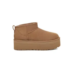 UGG CLASSIC ULTRA MINI PLATFORM CHESTNUT - WOMENS