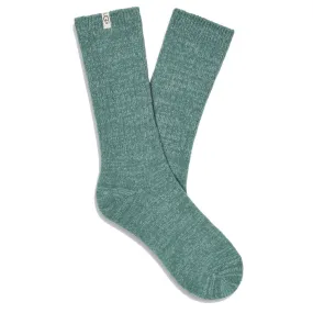 UGG RIB KNIT SLOUCHY CREW SOCKS MALLARD