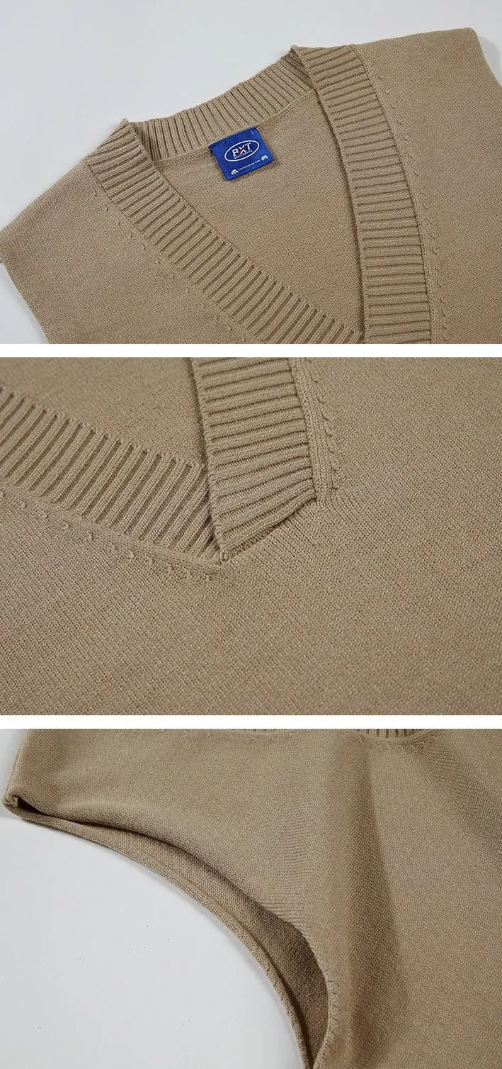 V-Neck Knitted Vest