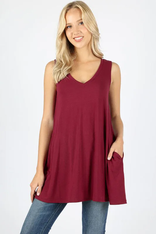 V-Neck Tank (W/ POCKETS)